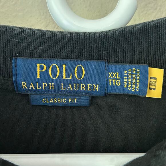 Polo Ralph Lauren collared polo classic fit preppy country club black Men’s XXL - Picture 10 of 11